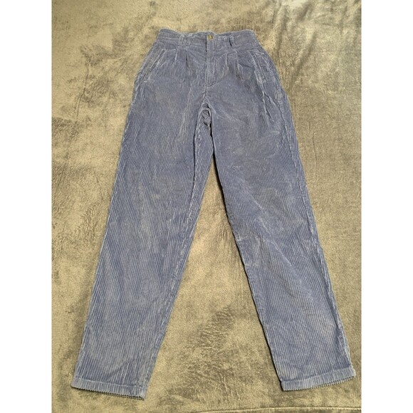 Dockers Corduroy Pant Size 8 Periwinkle Purple High Rise Mom Trouser 80s 90s Vtg - Picture 1 of 12